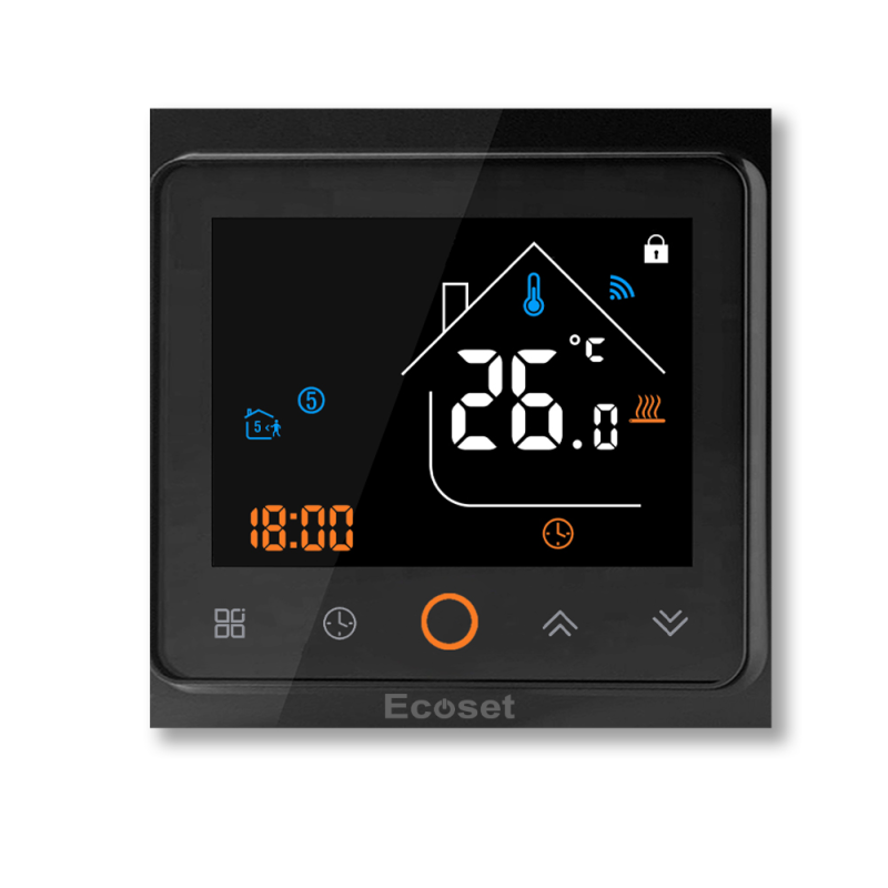 Терморегулятор Ecoset PWT 002 WIFI для теплого пола (Черный) 